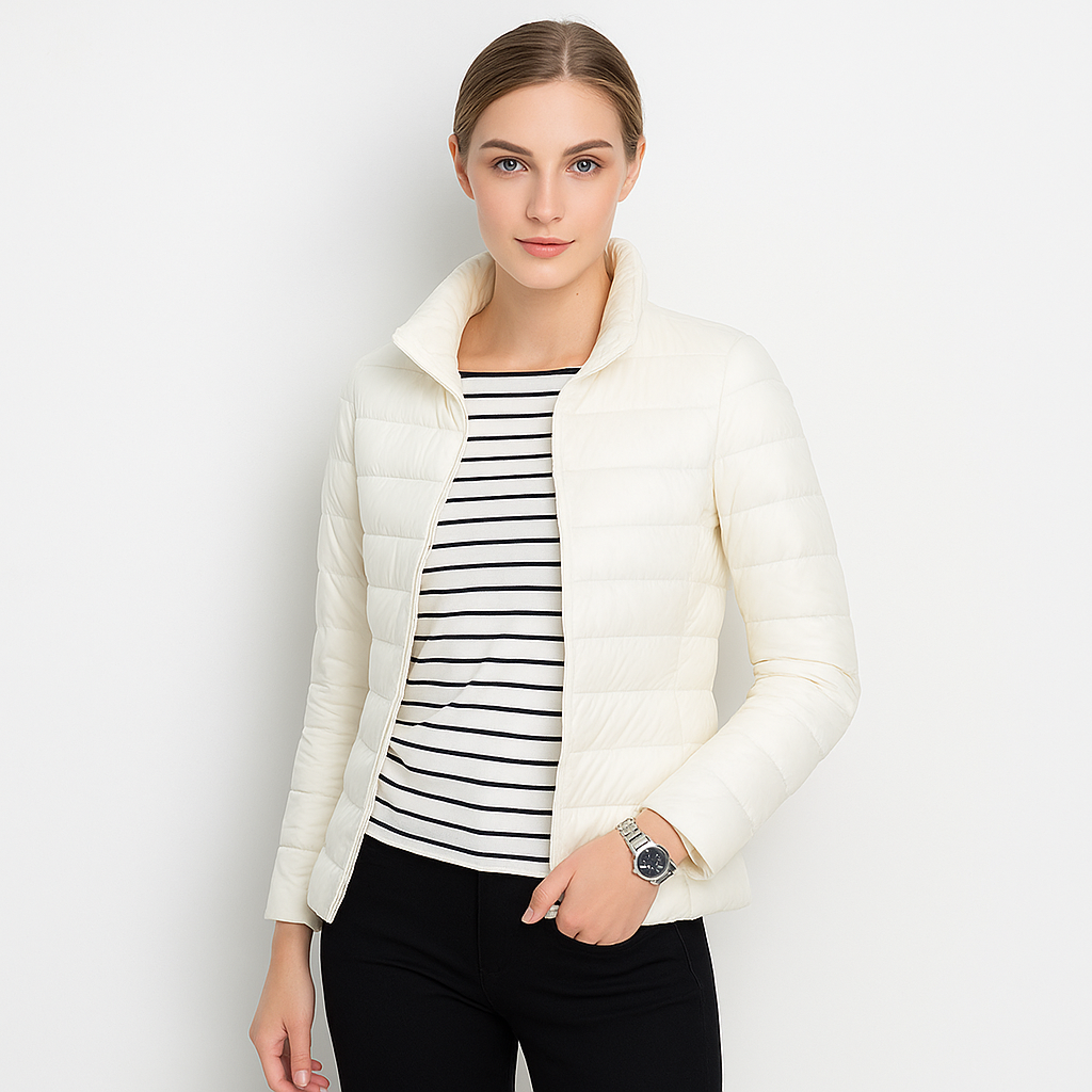 Leichte Damen-Steppjacke mit Reißverschluss – Übergangsjacke mit Stil