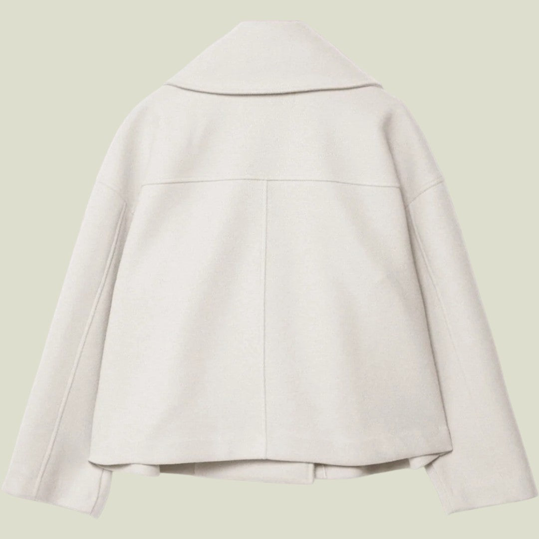 Damen Kurzjacke mit Reverskragen und doppelreihiger Knopfleiste