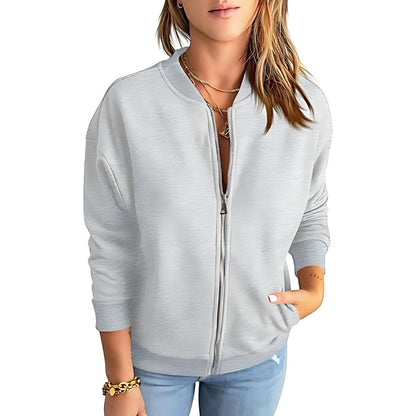 Jacke mit Reißverschluss und Eingrifftaschen