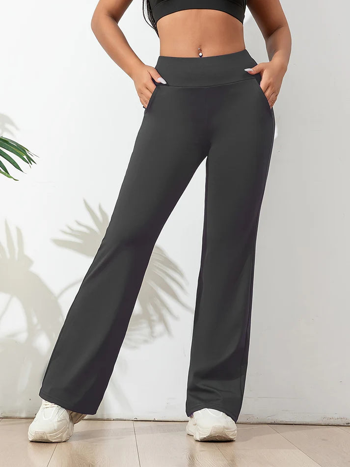 Damen Sportliche Hose mit weitem Bein und elastischem Bund