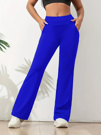 Damen Sportliche Hose mit weitem Bein und elastischem Bund