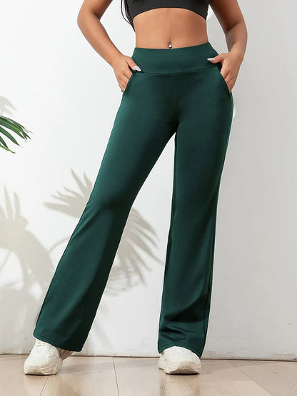 Damen Sportliche Hose mit weitem Bein und elastischem Bund