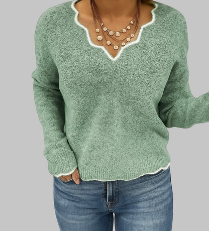 Damenpullover mit V-Ausschnitt – Feminin & Elegant