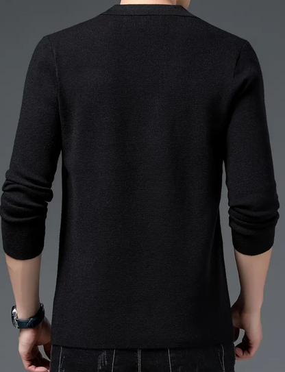 Elegante Strickjacke für Herren mit Reverskragen