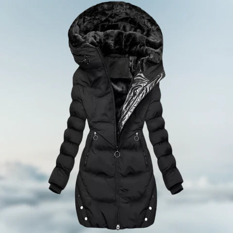 Damen-Steppmantel mit Kapuze