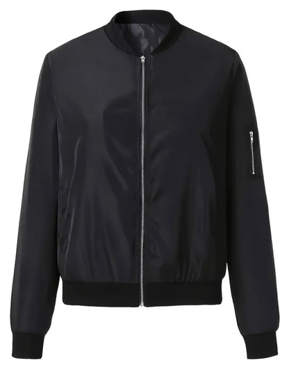 Damen Bomberjacke mit Zipper | Übergangsjacke
