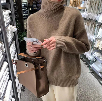Damen Rollkragenpullover locker geschnitten