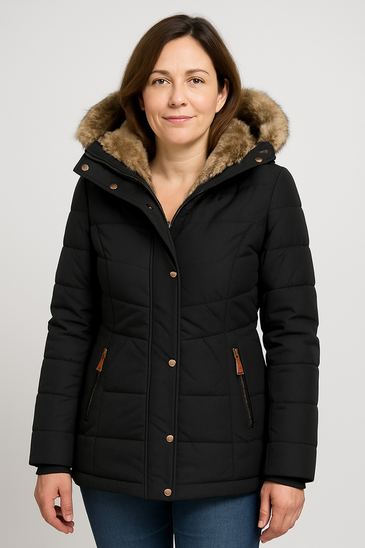 Damen-Winterjacke mit Fellkapuze – Warme & Stilvolle Parkajacke