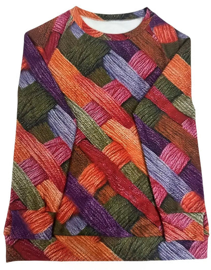 Damen Strickpullover mit Flechtmuster und Rundhalsausschnitt