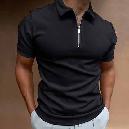 Poloshirt mit Reißverschluss und Kragen