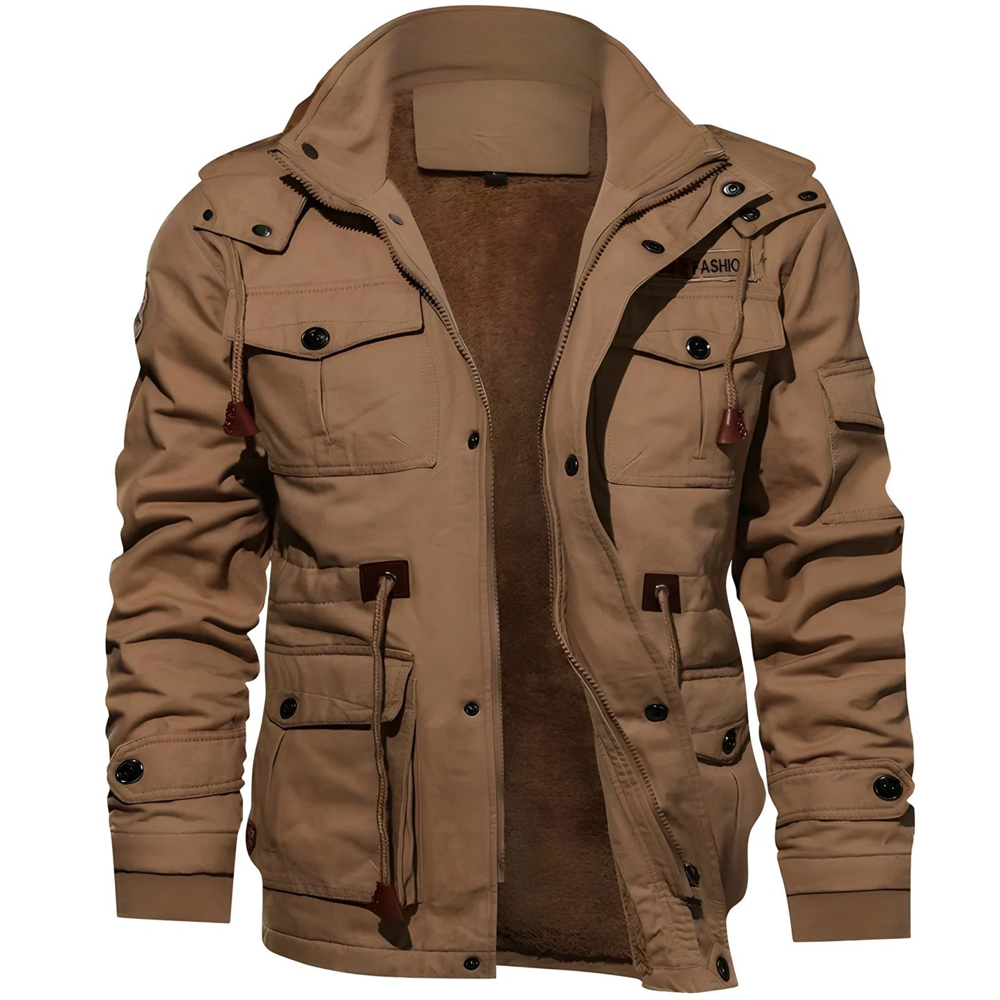 Herren Jacke mit Stehkragen und Mehrtaschen-Design