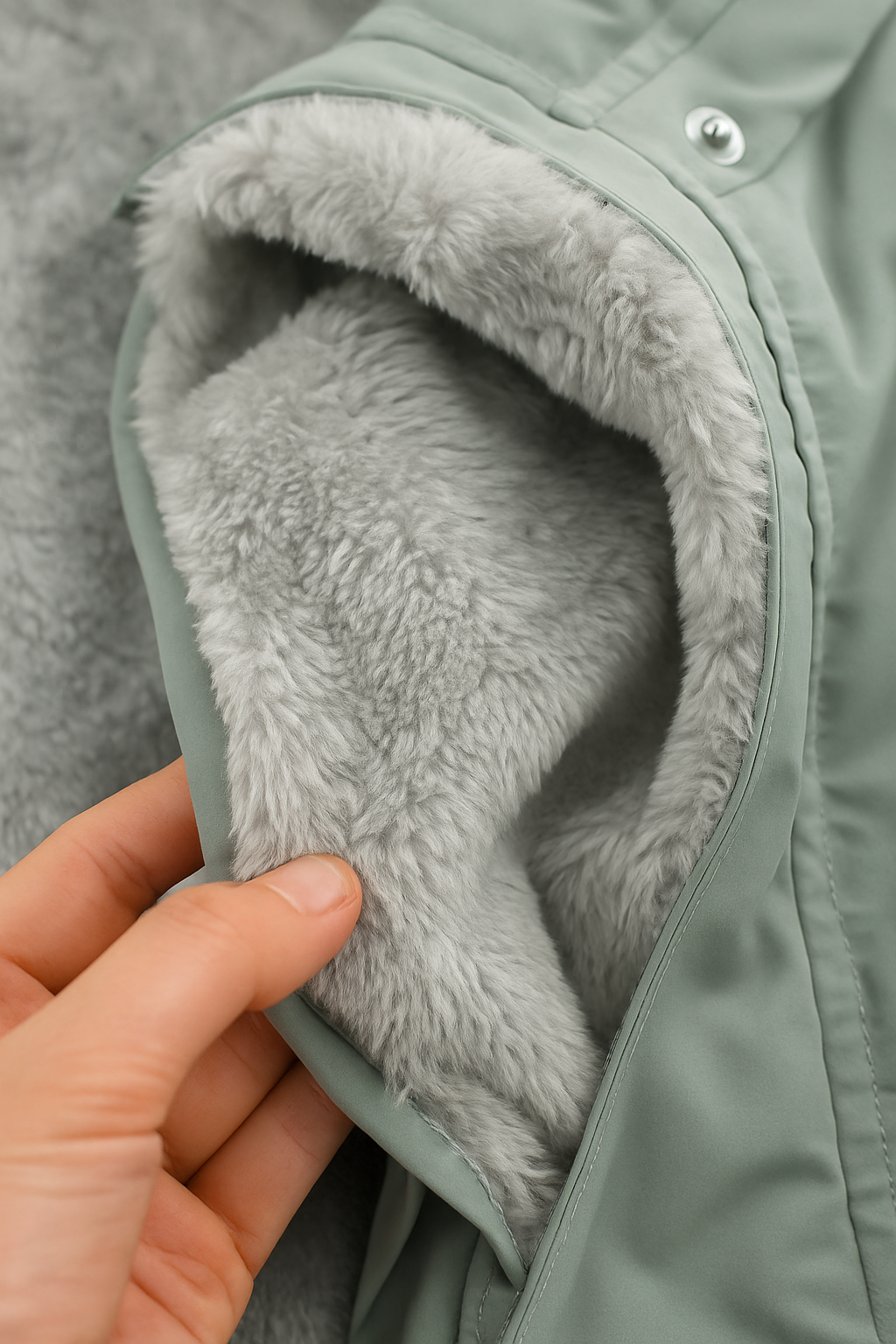 Damen Steppmantel mit Kapuze und Innenfutter