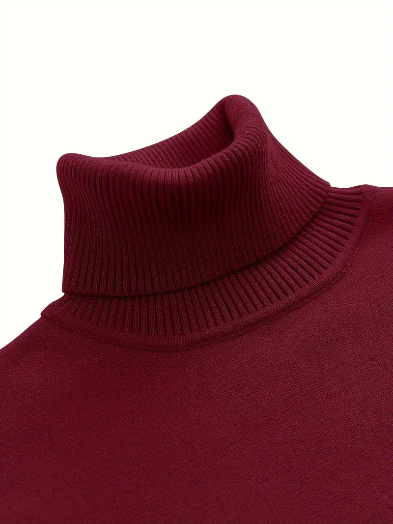 Eleganter Rollkragenpullover für Herren mit Komfortabler Passform