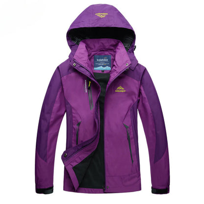 Damen Outdoorjacke mit Kapuze und Reißverschluss
