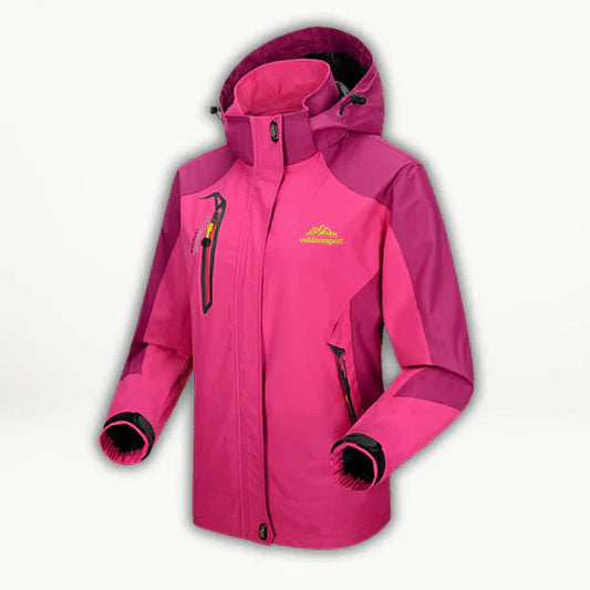 Damen Outdoorjacke mit Kapuze und Reißverschluss