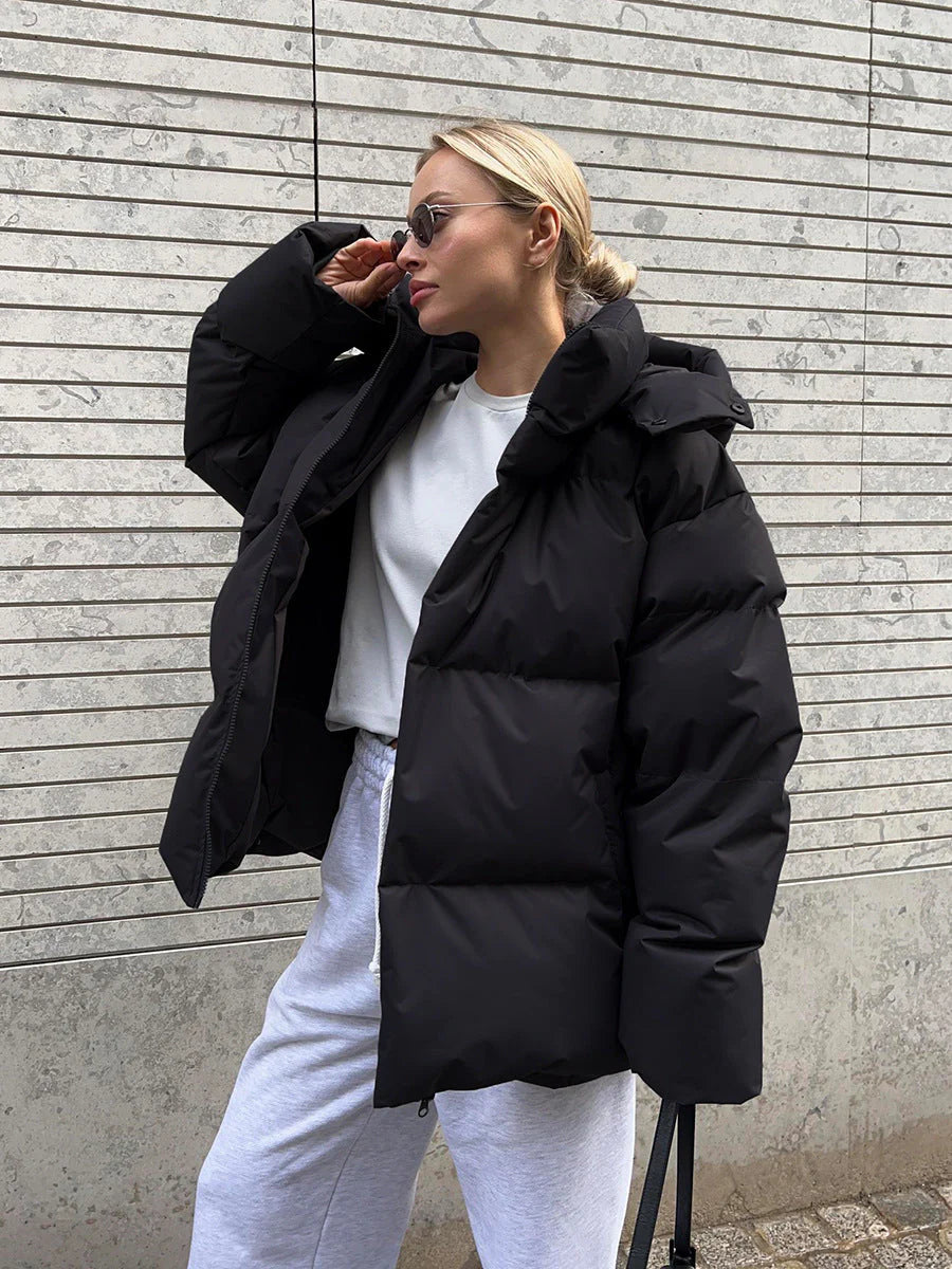 Damen Gefütterte Oversize-Steppjacke | Winter