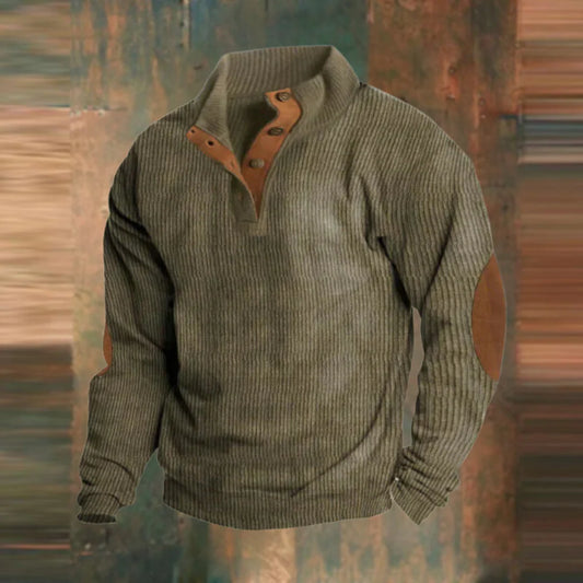 Herren Strickpullover mit Reißverschlusskragen