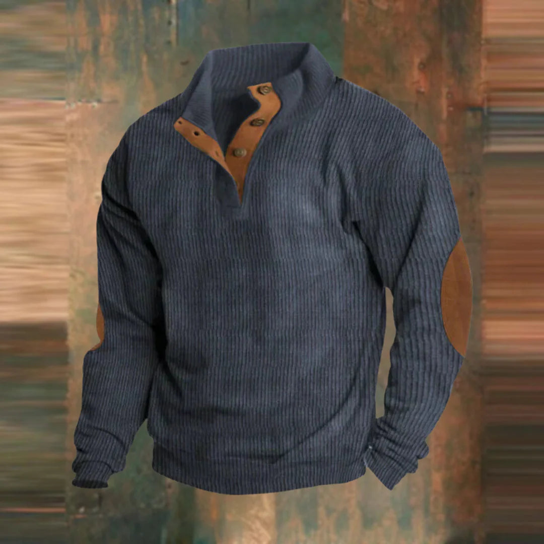Herren Strickpullover mit Reißverschlusskragen
