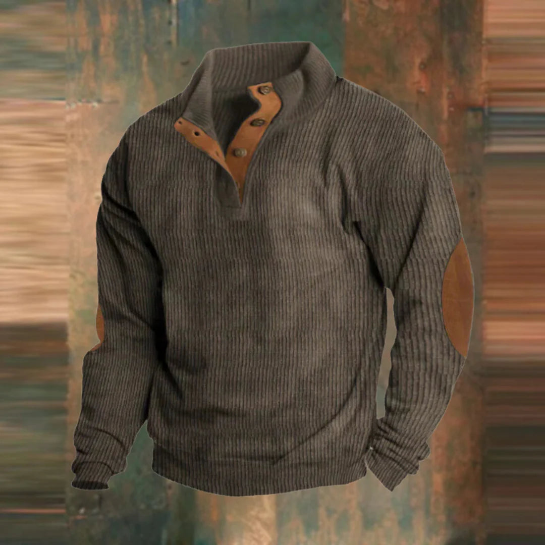 Herren Strickpullover mit Reißverschlusskragen