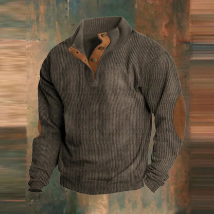 Herren Strickpullover mit Reißverschlusskragen