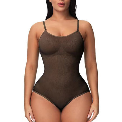 Elastischer Body mit tiefem Ausschnitt und breiten Trägern