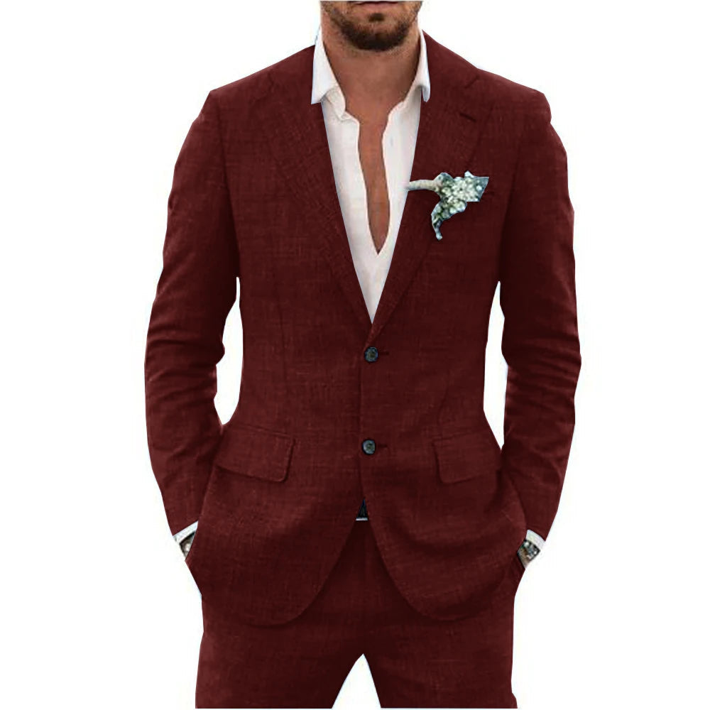 Eleganter Herrenanzug Set mit Blazer und Hose | Slim-Fit