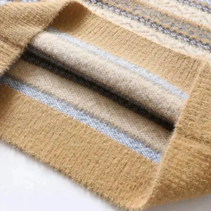 Damen Gemusterter Strickpullover | Warm