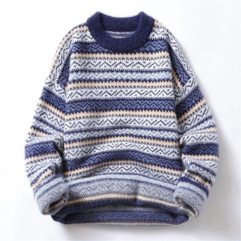 Damen Gemusterter Strickpullover | Warm