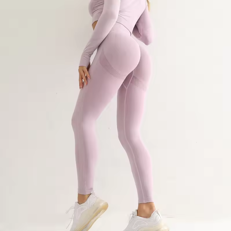 Nahtlose Leggings mit hohem Bund und elastischer Passform