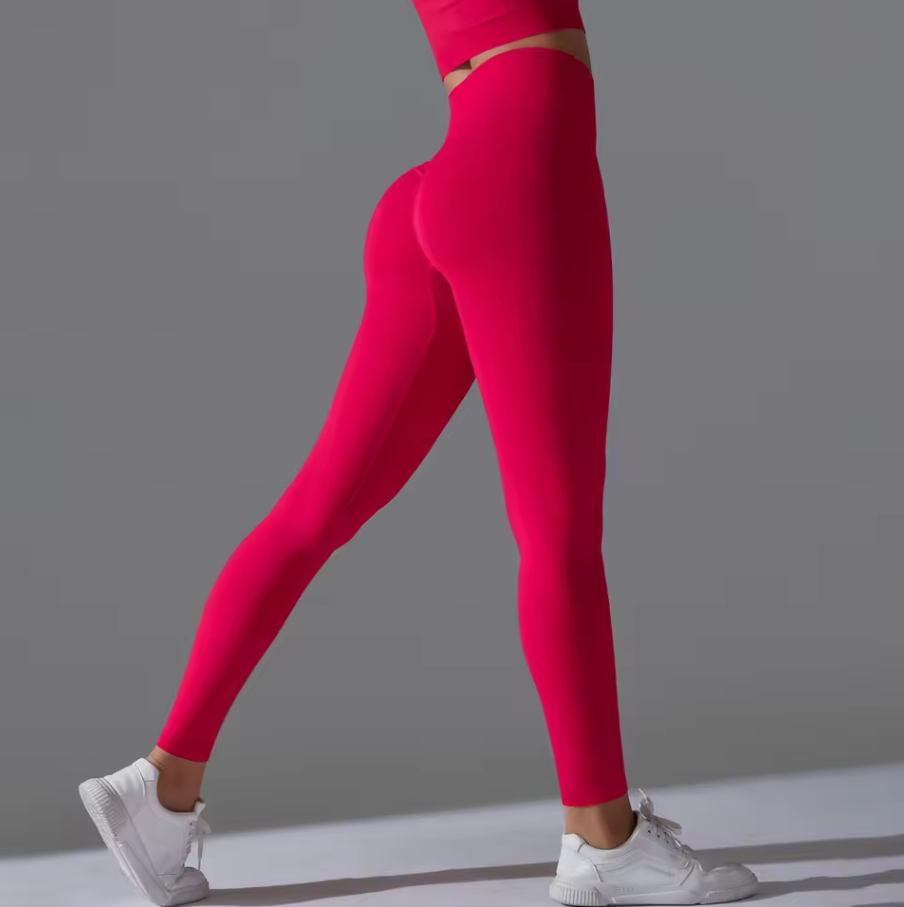 Nahtlose Leggings mit hohem Bund und elastischer Passform