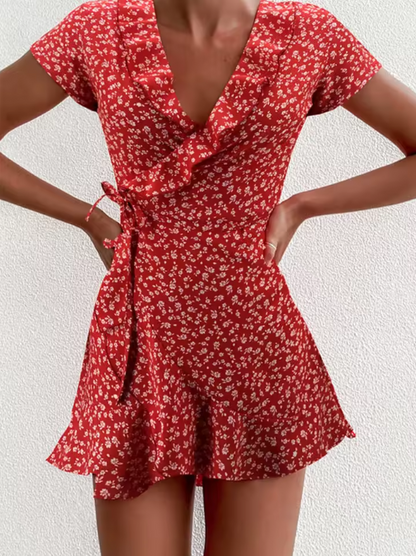 Modisches Kleid für Damen mit V-Ausschnitt