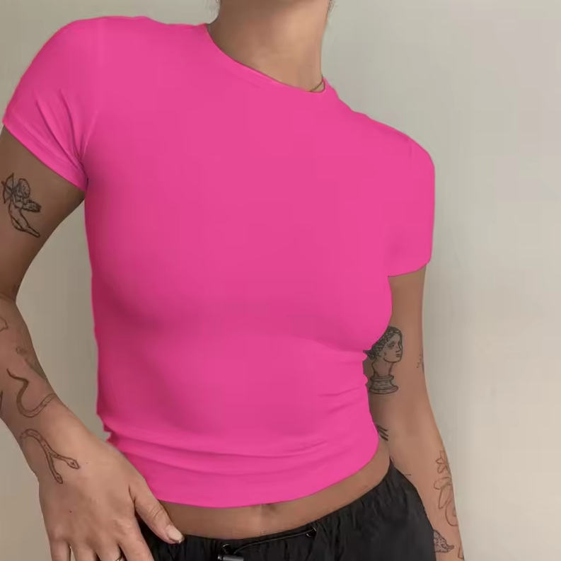 Figurbetontes Damen T-Shirt mit Bequemer Passform und Modernem Look