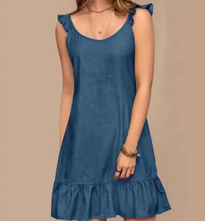 Kleid mit Rüschen und lockerem Schnitt