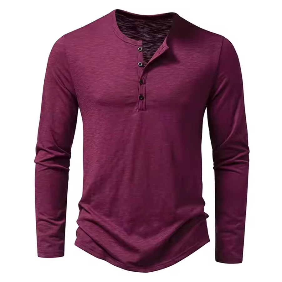 Elegantes Langarmshirt mit Modernem Knopfdesign