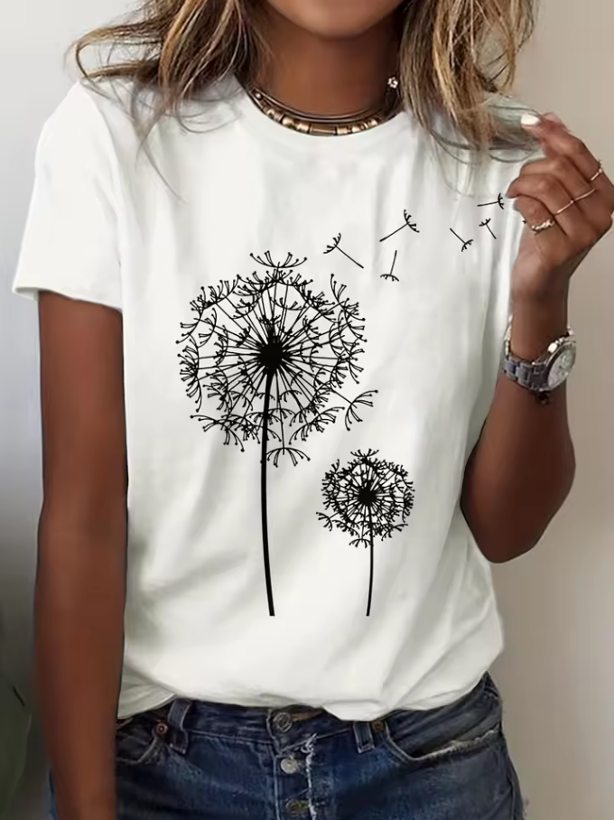 T-Shirt mit Pusteblumen-Design