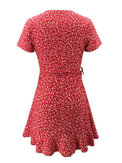 Modisches Kleid für Damen mit V-Ausschnitt