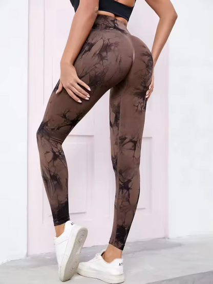 Sportliche Leggings für Damen mit auffälligem Muster und elastischem Bund