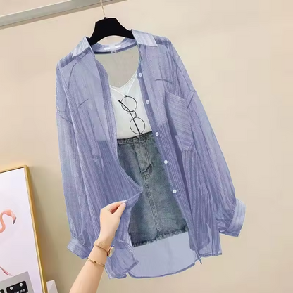 Damen Bluse mit Kragen und langen Ärmeln