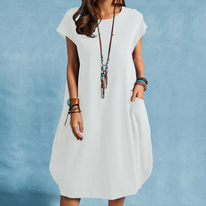 Locker geschnittenes Midi-Kleid für Damen