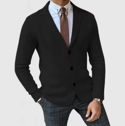 Elegante Strickjacke für Herren mit Reverskragen