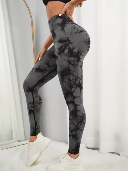 Sportliche Leggings für Damen mit auffälligem Muster und elastischem Bund