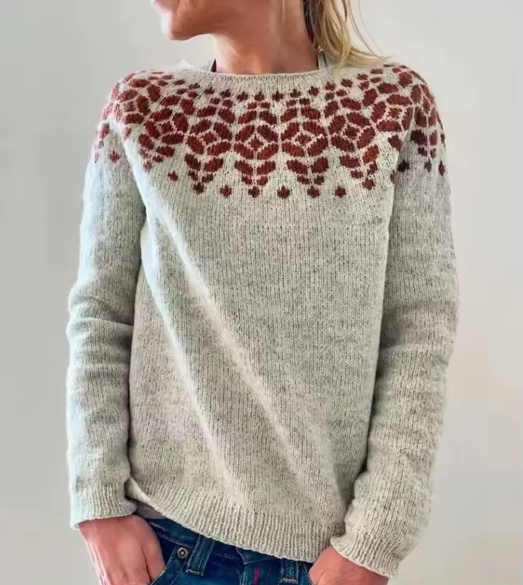 Pullover mit gestricktem Muster und klassischem Schnitt