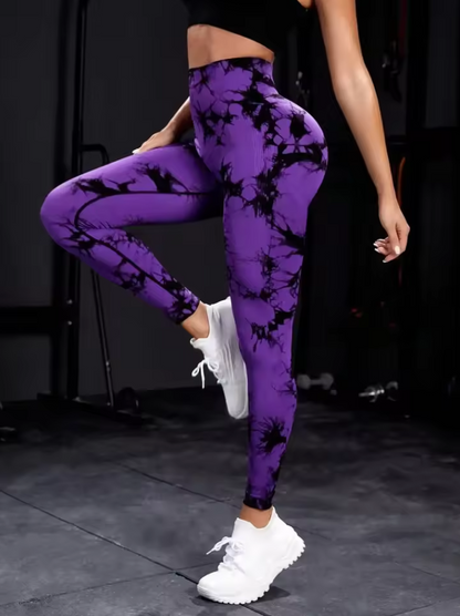 Sportliche Leggings für Damen mit auffälligem Muster und elastischem Bund