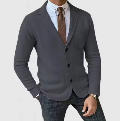 Elegante Strickjacke für Herren mit Reverskragen