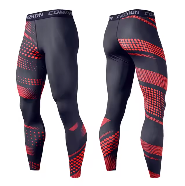 Herrenleggings mit elastischem Bund und enganliegender Passform