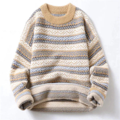 Damen Gemusterter Strickpullover | Warm