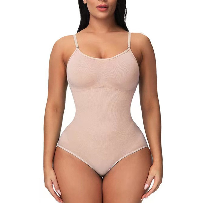 Elastischer Body mit tiefem Ausschnitt und breiten Trägern
