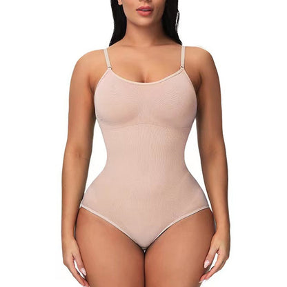 Elastischer Body mit tiefem Ausschnitt und breiten Trägern