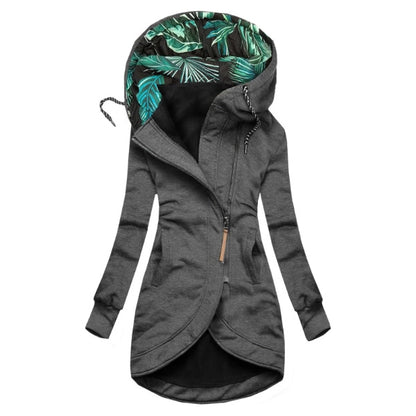 Damen Übergangsjacke mit Kapuze | Lang