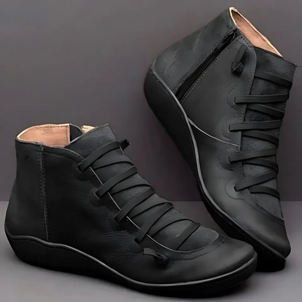 Damen-Stiefeletten mit Reißverschluss – Knöchelhoch, Bequem & Alltagstauglich